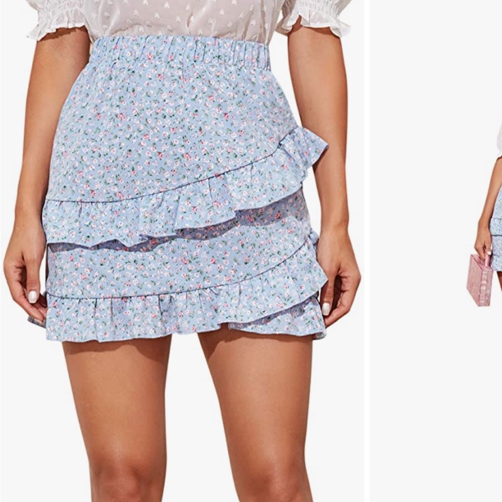 SHEIN floral skirt